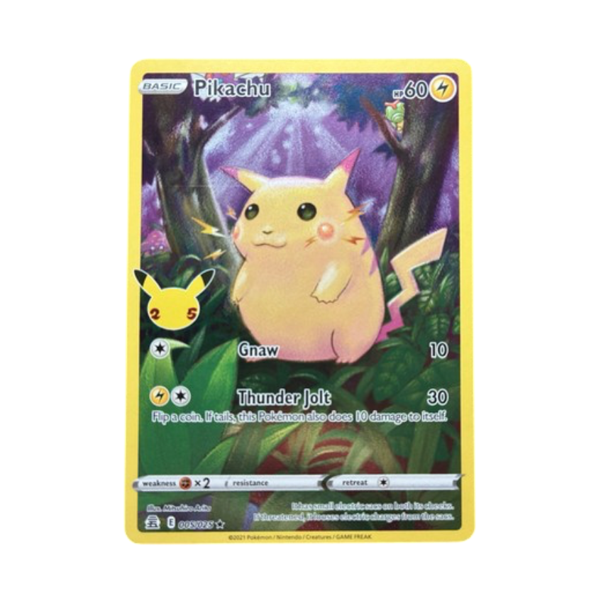 NM - Pikachu Full Art 25th Anniversary Collection - #005/025