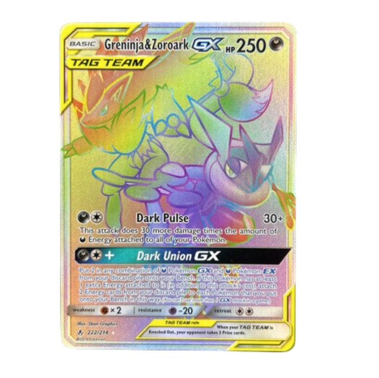NM - Greninja & Zororark GX Tag Team UKBN - #222/214