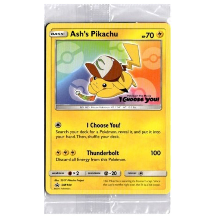 SEALED - Ash's Pikachu BS Promo - SM108