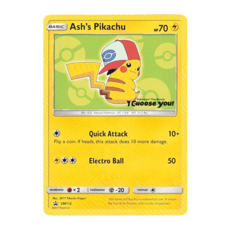 NM - Ash's Pikachu BS Promo - SM112